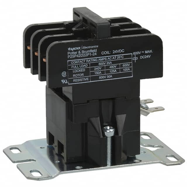 P25P42D22P1-24 RELAY CONTACTOR 3PST 25A 24V