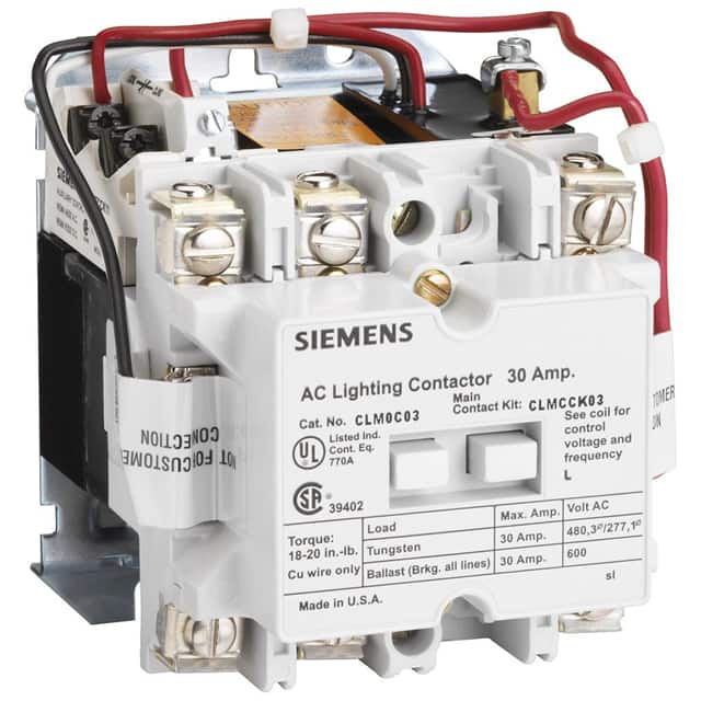 CLM0C04120 CONTACTOR LTG M-HELD,30A,4NO,OPN