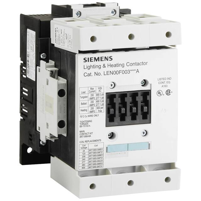 LEN00F003480A CONTACTOR LE,200A,0NC,3NO,480V,O