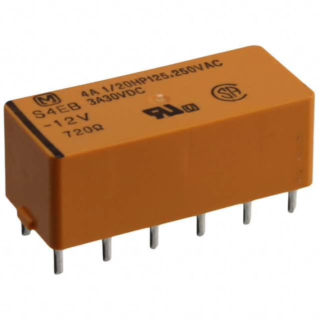 S4EB-12V RELAY GEN PURPOSE 4PST 4A 12V