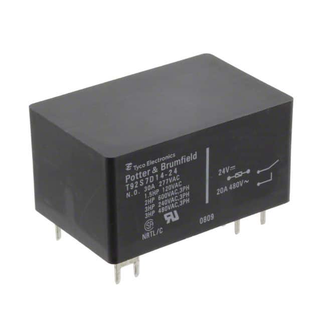 T92S7D12-48 RELAY GEN PURPOSE DPST 30A 48V