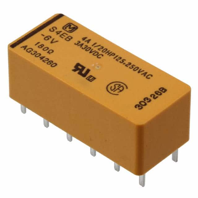 S4EB-6V RELAY GEN PURPOSE 4PST 4A 6V