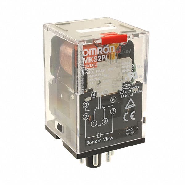 MKS2PI AC12 RELAY GEN PURPOSE DPDT 10A 12V