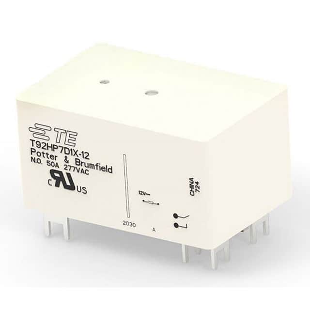 T92HP7D1X-12 RELAY GEN PURPOSE DPST 50A 12V