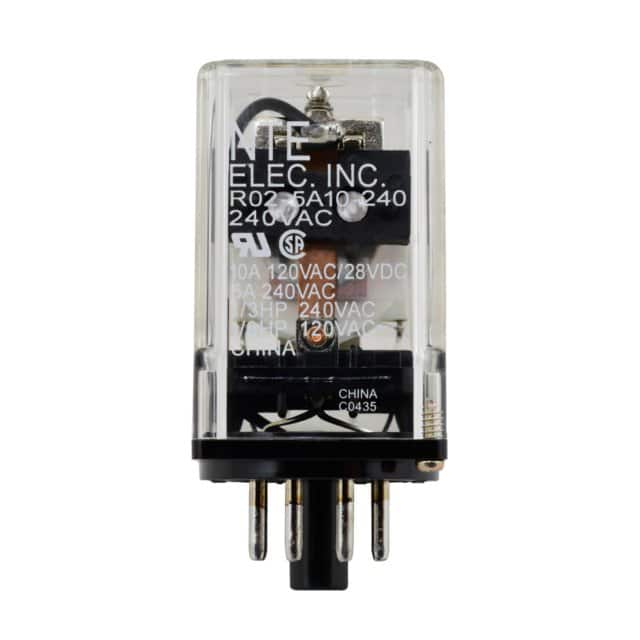 R02-5A10-240 RELAY GEN PURPOSE SPDT 10A 240V
