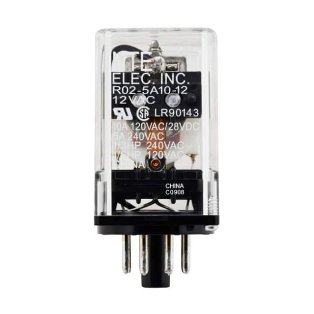 R02-5A10-12 RELAY GEN PURPOSE SPDT 10A 12V
