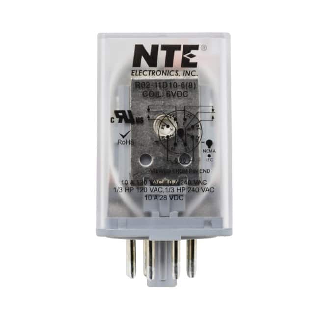 R02-11D10-6 RELAY GEN PURPOSE DPDT 10A 6V