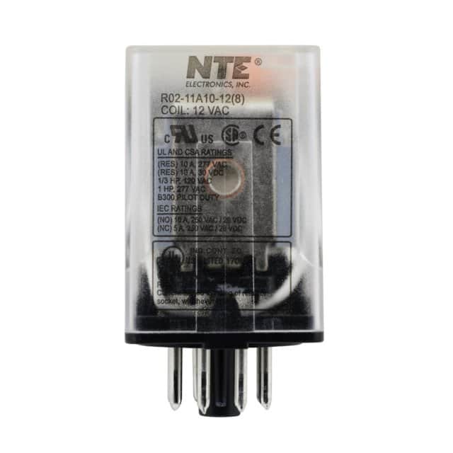 R02-11A10-12 RELAY GEN PURPOSE DPDT 10A 12V