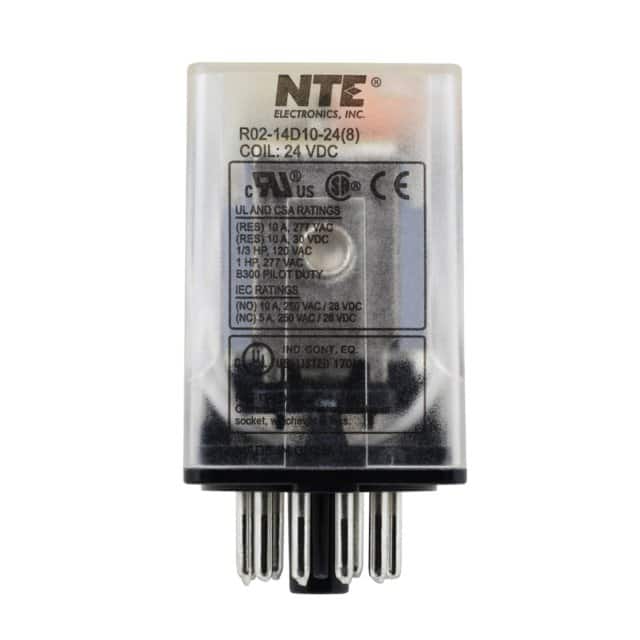 R02-14D10-24 RELAY GEN PURPOSE 3PDT 10A 24V
