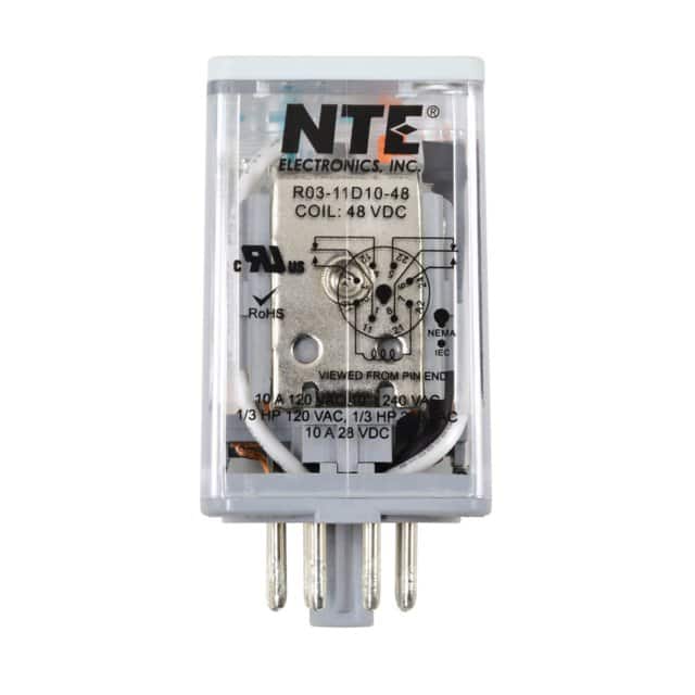 R03-11D10-48 RELAY GEN PURPOSE DPDT 10A 48V