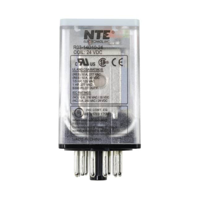R03-14D10-24 RELAY GEN PURPOSE 3PDT 10A 24V