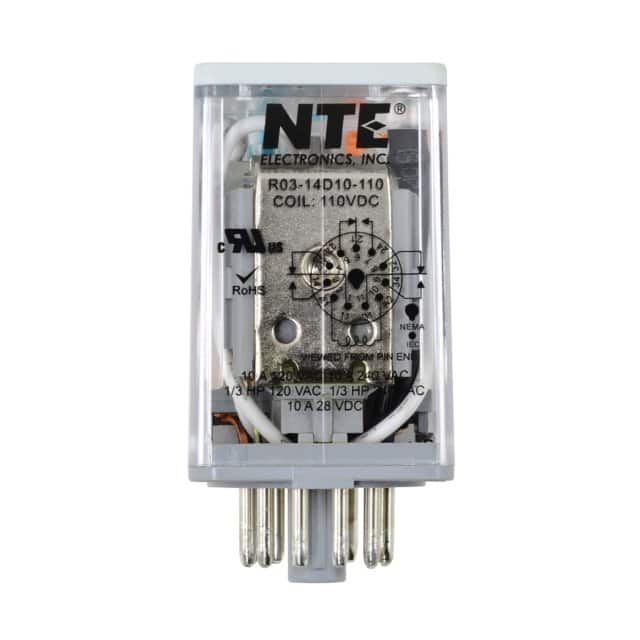 R03-14D10-110 RELAY GEN PURPOSE 3PDT 10A 110V