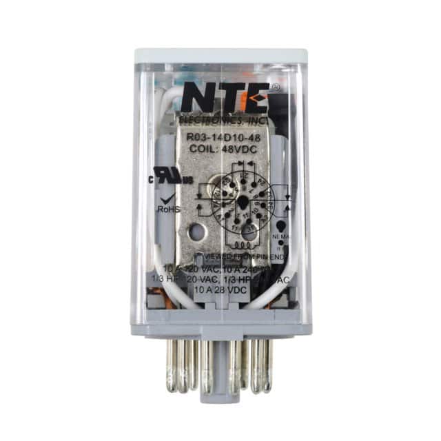 R03-14D10-48 RELAY GEN PURPOSE 3PDT 10A 48V