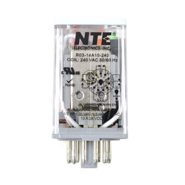 R03-14A10-240 RELAY GEN PURPOSE 3PDT 10A 240V