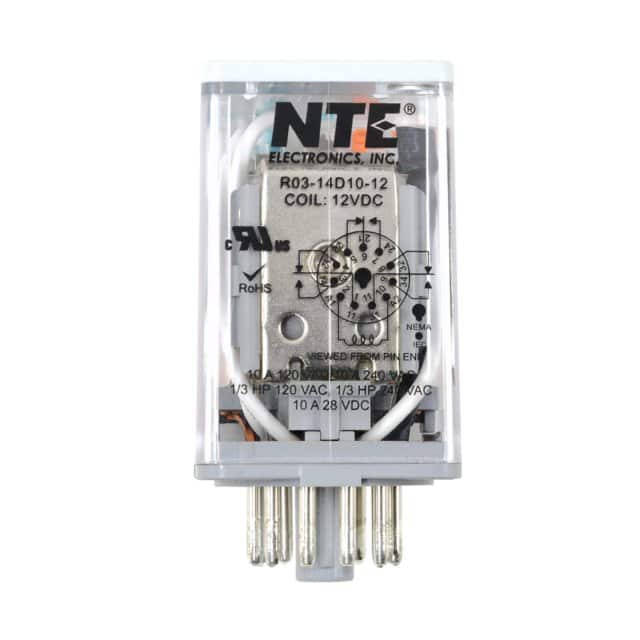 R03-14D10-12 RELAY GEN PURPOSE 3PDT 10A 12V