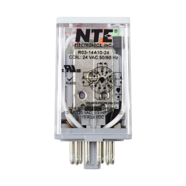 R03-14A10-24 RELAY GEN PURPOSE 3PDT 10A 24V