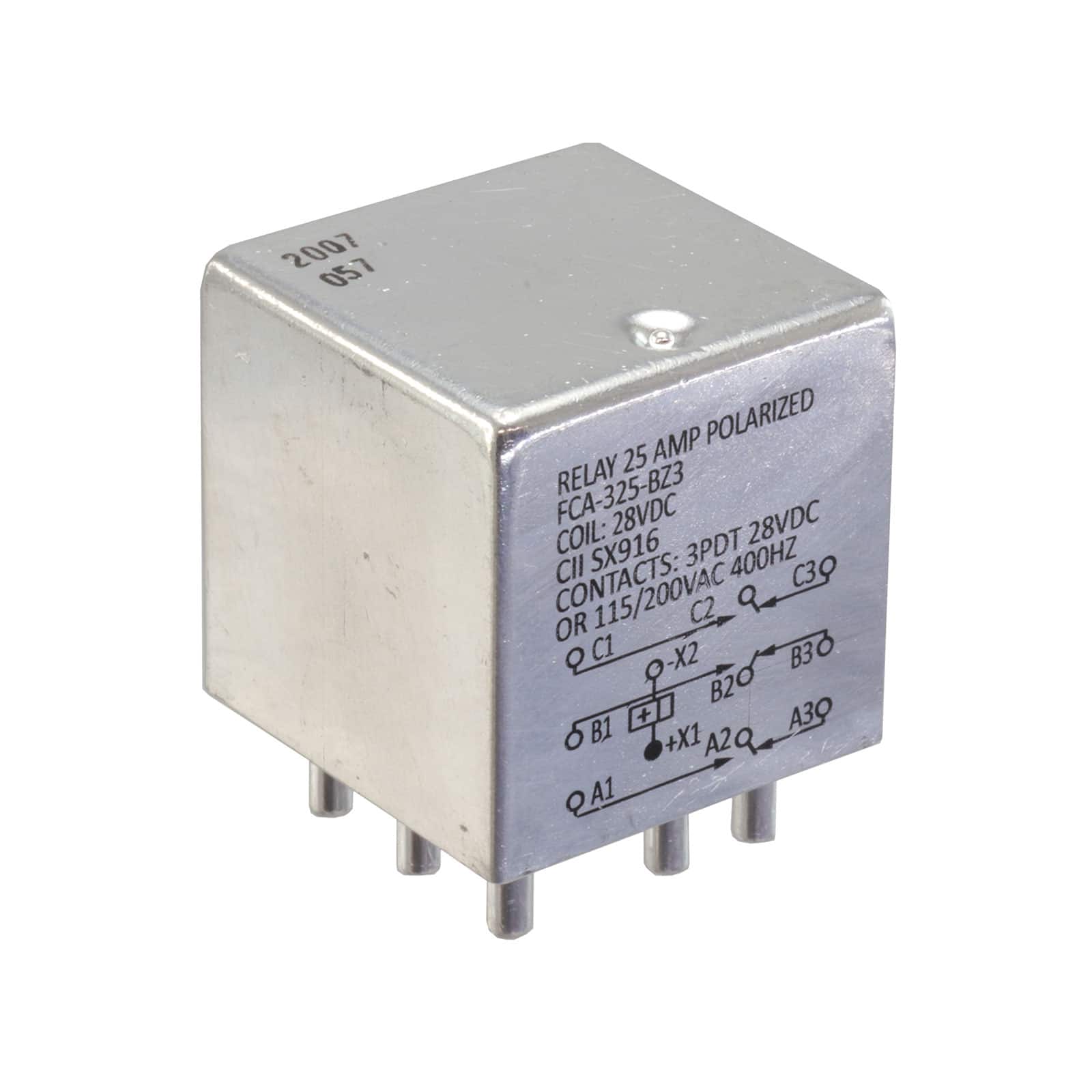 FCA-325-BZ3 RELAY GEN PURPOSE 3PDT 25A 28V