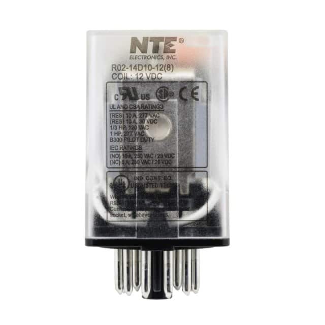 R02-14D10-12 RELAY GEN PURPOSE 3PDT 10A 12V