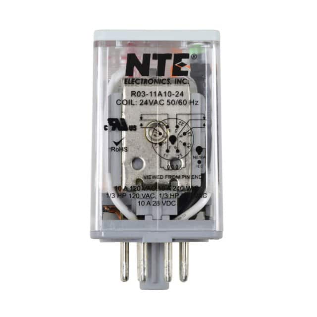 R03-11A10-24 RELAY GEN PURPOSE DPDT 10A 24V