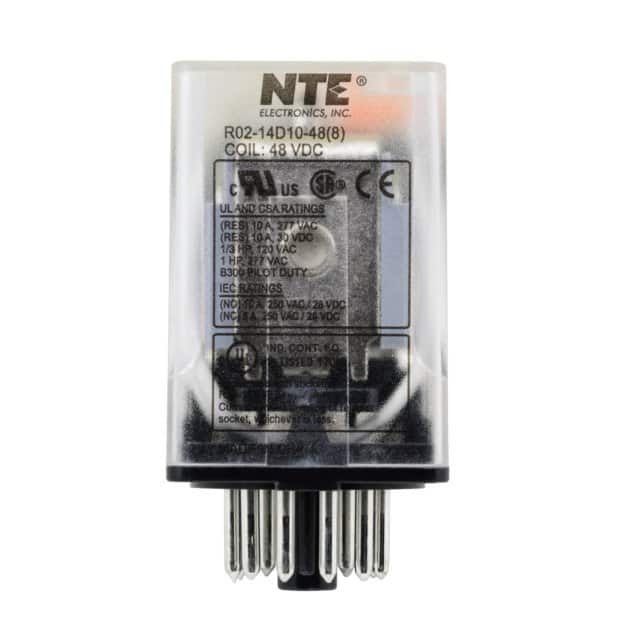 R02-14D10-48 RELAY GEN PURPOSE 3PDT 10A 48V