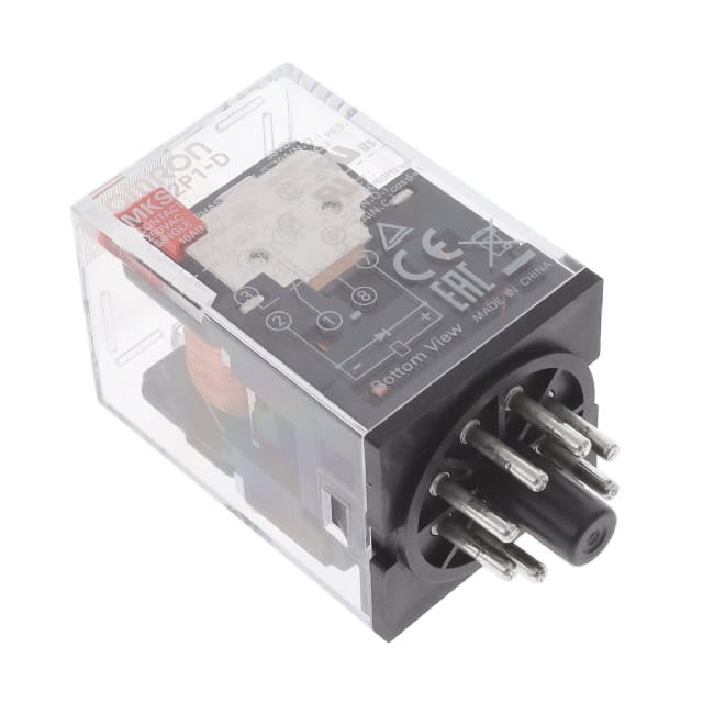MKS2P1-D DC24 RELAY GEN PURPOSE DPDT 10A 24V