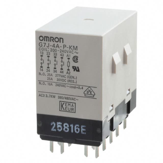 G7J-4A-P-KM AC200/240 RELAY GEN PURPOSE 4PST 25A 240V