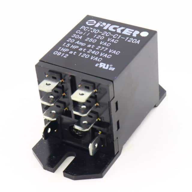 PC730-2C-C1-120A RELAY GEN PURPOSE DPDT 30A 120V