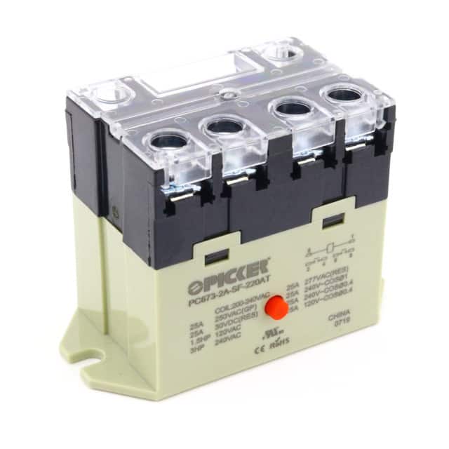 PC673-2A-SF-220AT RELAY GEN PURPOSE DPST 25A 220V