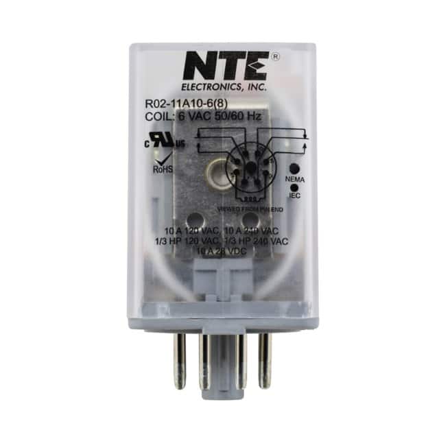 R02-11A10-6 RELAY GEN PURPOSE DPDT 10A 6V