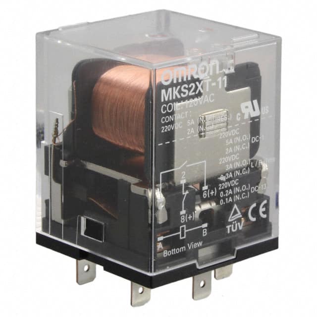 MKS2XT-11 AC120 RELAY GEN PURPOSE DPST 5A 120V