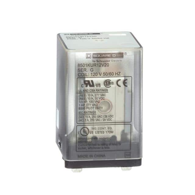 8501KUR12V20 PLUG IN RELAY, TYPE KU, BLADE, 0