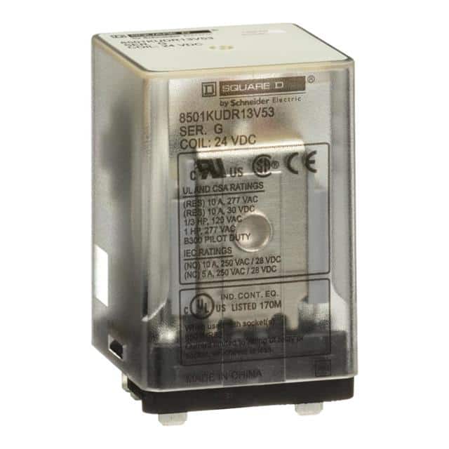 8501KUDR13V53 PLUG IN RELAY, TYPE KU, BLADE, 0