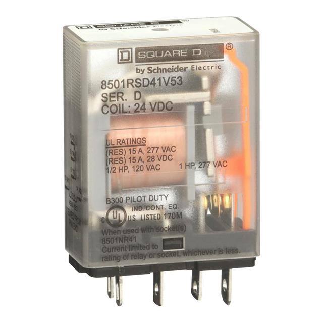 8501RSD41V53 PLUG IN RELAY, TYPE R, MINIATURE