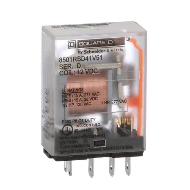 8501RSD41V51 PLUG IN RELAY, TYPE R, MINIATURE