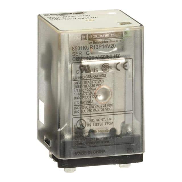 8501KUR13P14V20 PLUG IN RELAY, TYPE KU, BLADE, 0