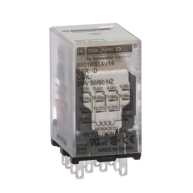 8501RS14V14 PLUG IN RELAY, TYPE R, MINIATURE