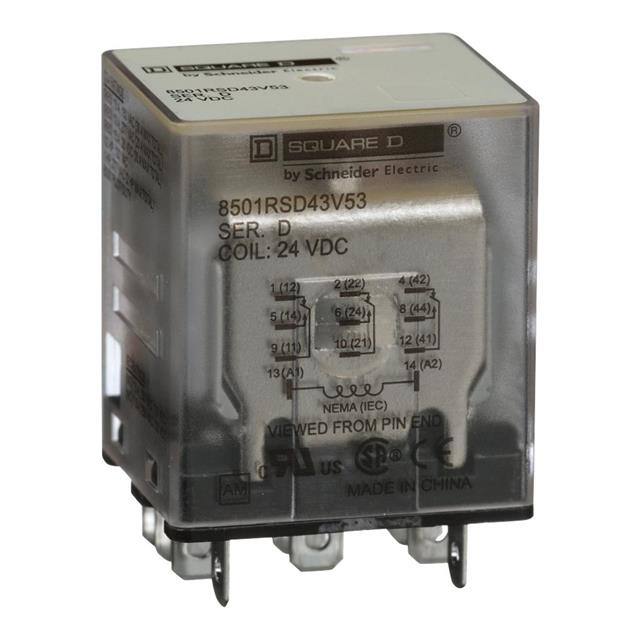 8501RSD43V53 PLUG IN RELAY, TYPE R, MINIATURE