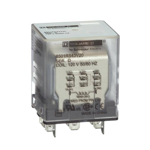 8501RS43V20 PLUG IN RELAY, TYPE R, MINIATURE