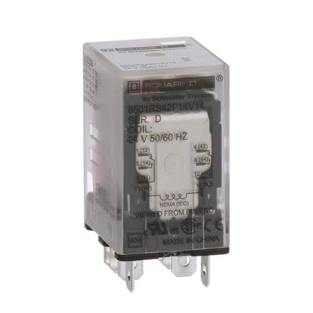 8501RS42P14V14 PLUG IN RELAY, TYPE R, MINIATURE