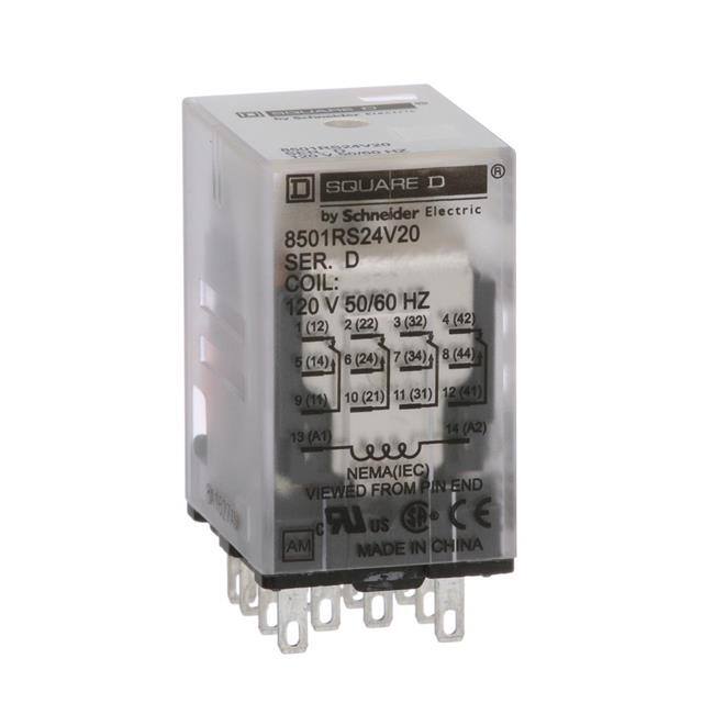 8501RS24V20 PLUG IN RELAY, TYPE R, MINIATURE