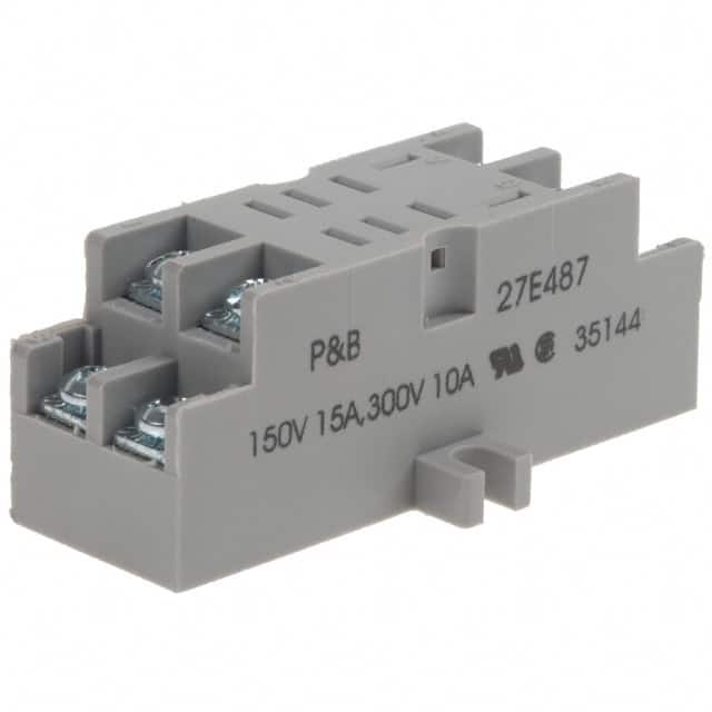 27E487 RELAY SOCKET 8 POS CHASSIS MOUNT