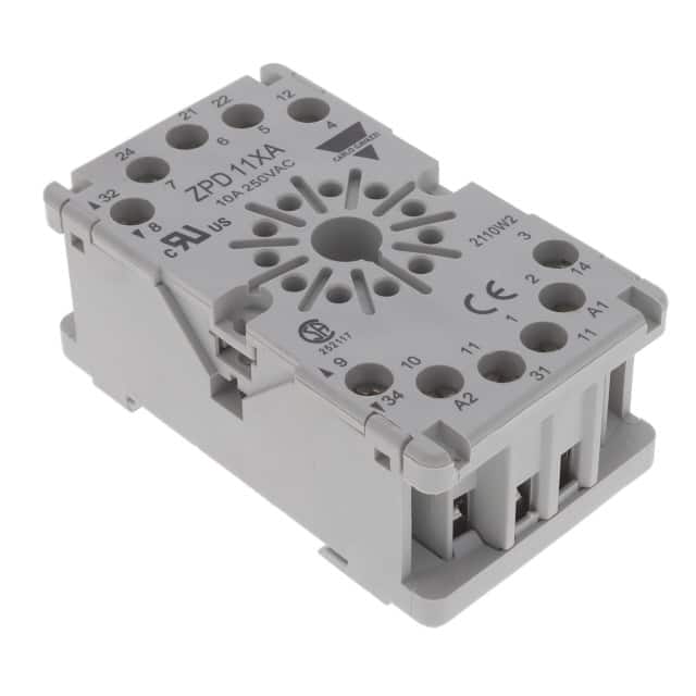 ZPD11XA RELAY SOCKET 11 POS DIN RAIL