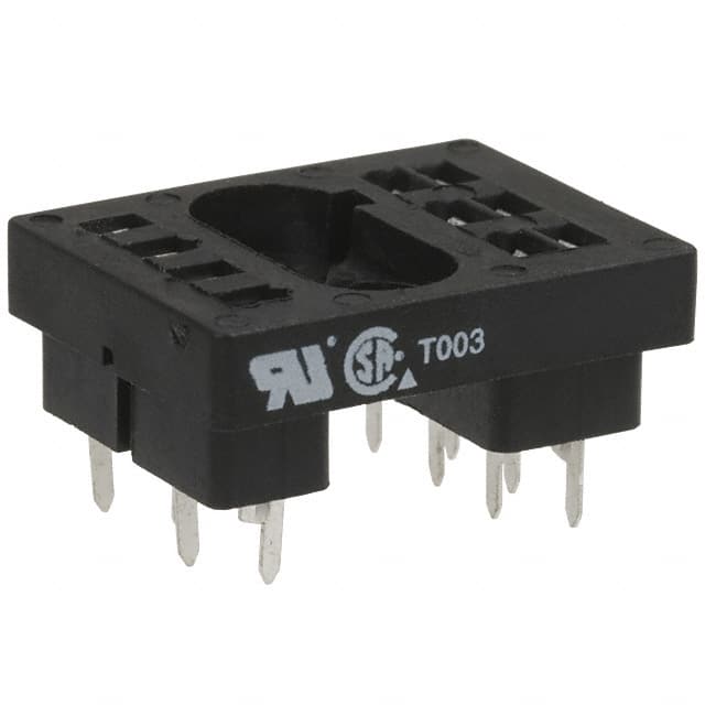 27E128 RELAY SOCKET 10 POS THROUGH HOLE