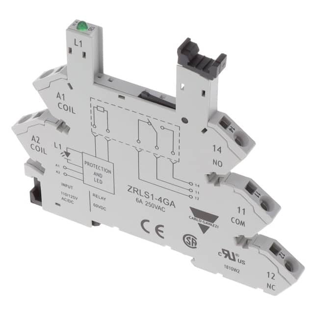 ZRLS14GA RELAY SOCKET 5 POSITION DIN RAIL