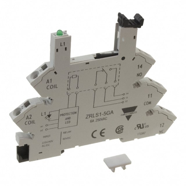ZRLS15GA RELAY SOCKET 5 POSITION DIN RAIL