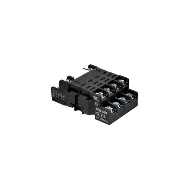 KLY4 RELAY SOCKET FOR HR710-4P BLACK