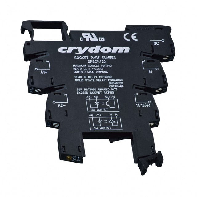 DRSCN120 RELAY SOCKET 4 POSITION DIN RAIL