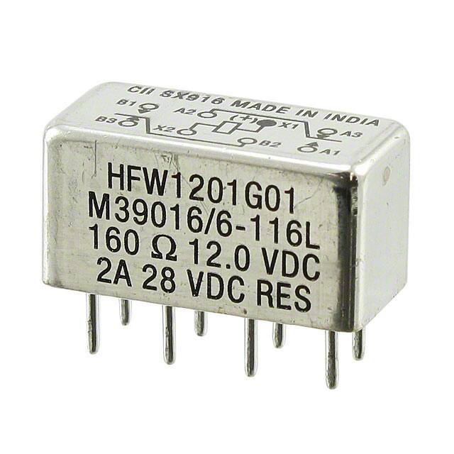 HFW1201G01 RELAY GEN PURPOSE DPDT 2A 12VDC