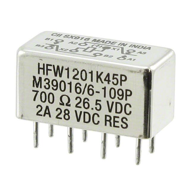 HFW1201K45P RELAY GEN PURPOS DPDT 2A 26.5VDC