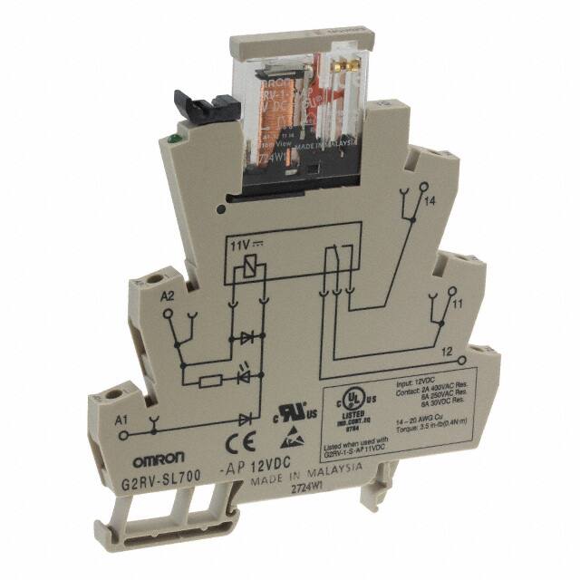 G2RV-SL700-AP DC12 RELAY GEN PURPOS SPDT 50MA 12VDC